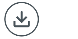 Ein Download-Symbole bestehend aus einem Pfeil nach unten und einem Strich, der eine Ablage darstellen soll.